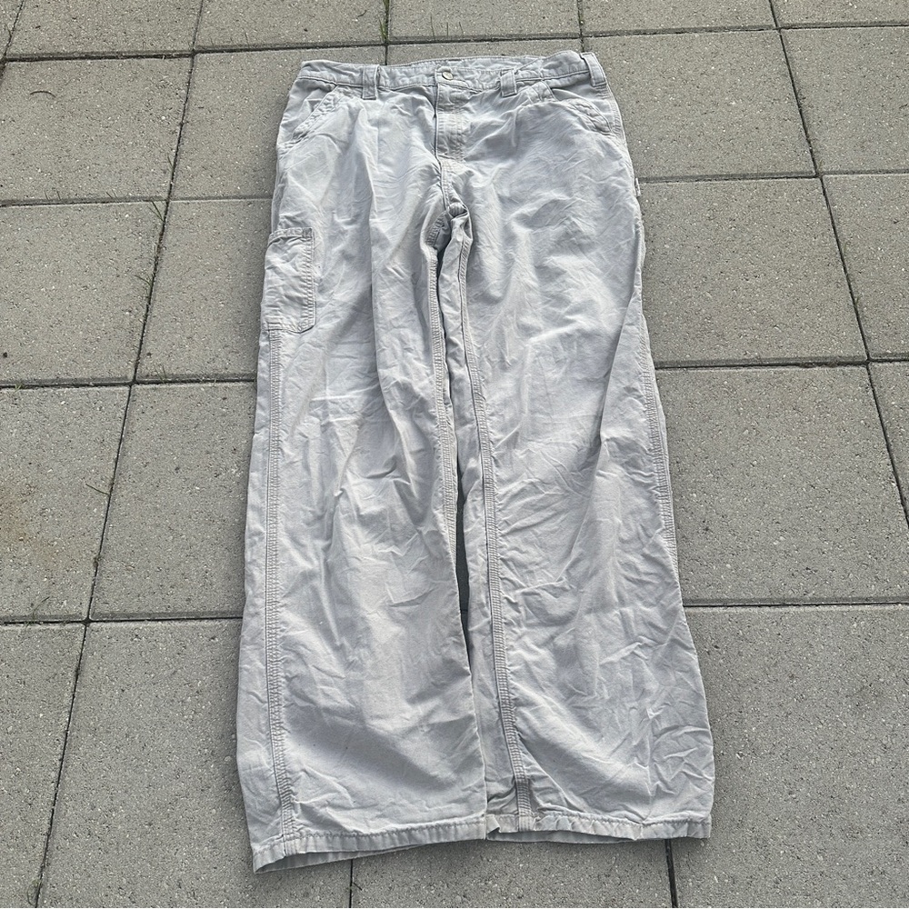 White Carhartt cargo pants